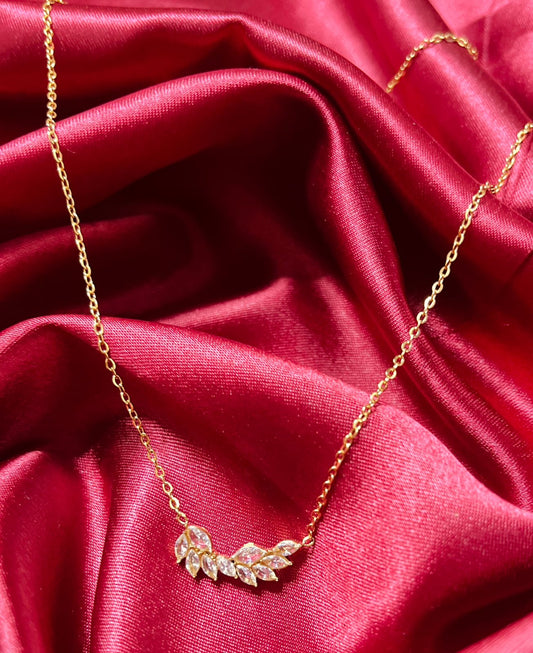 Crystal Leaf Necklace