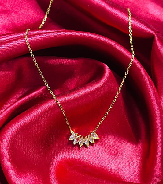 Crystal Petal Necklace