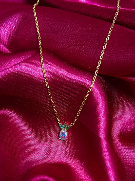 Rosé Pineapple Necklace