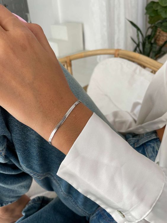 Sleek Silver Bracelet