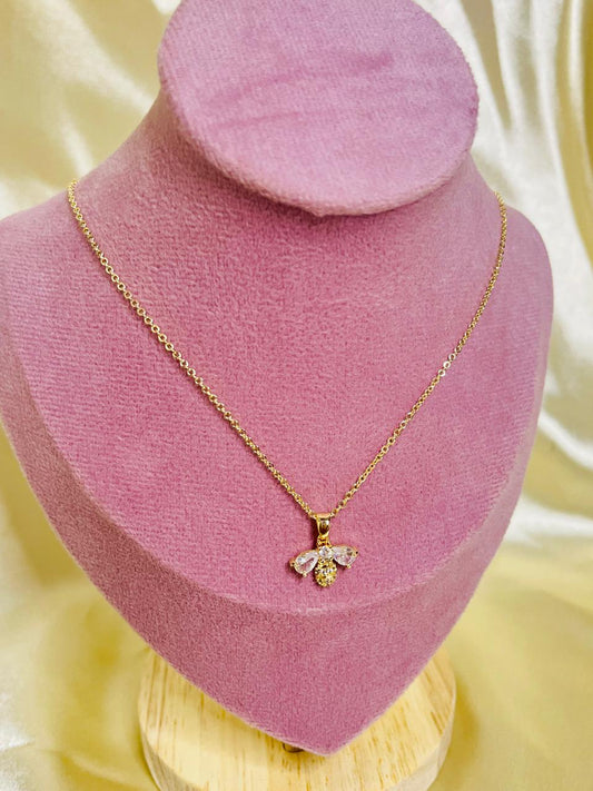 Golden Honeybee Pendant
