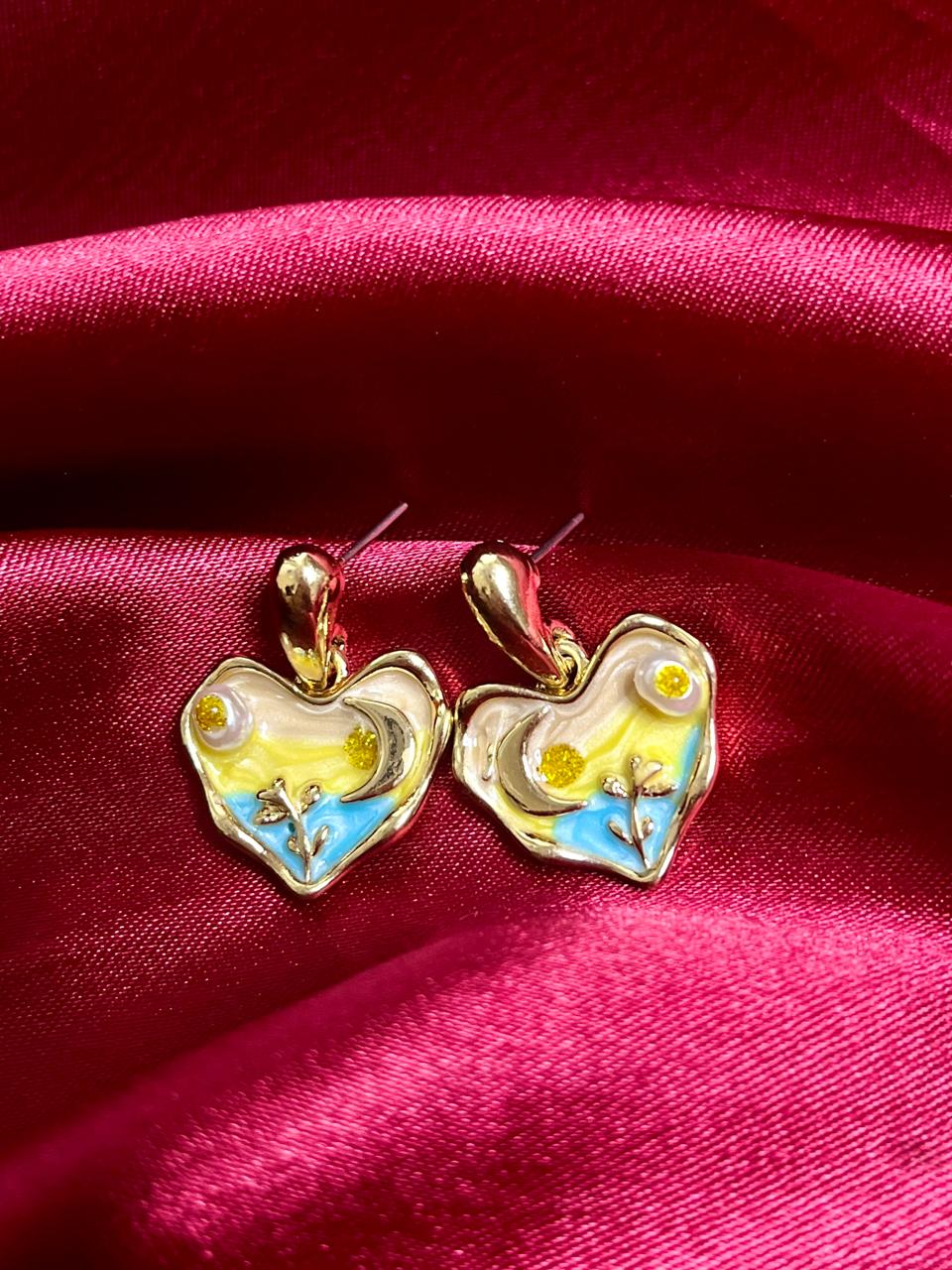 Moonlit Heart Earing