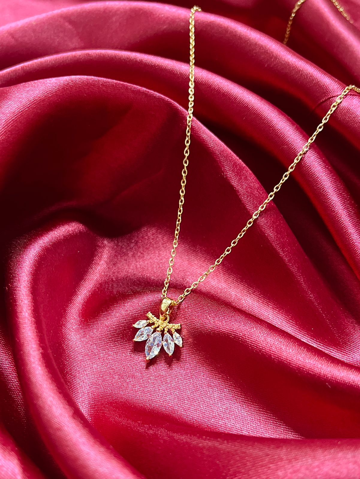 Diamond Leaf Necklace