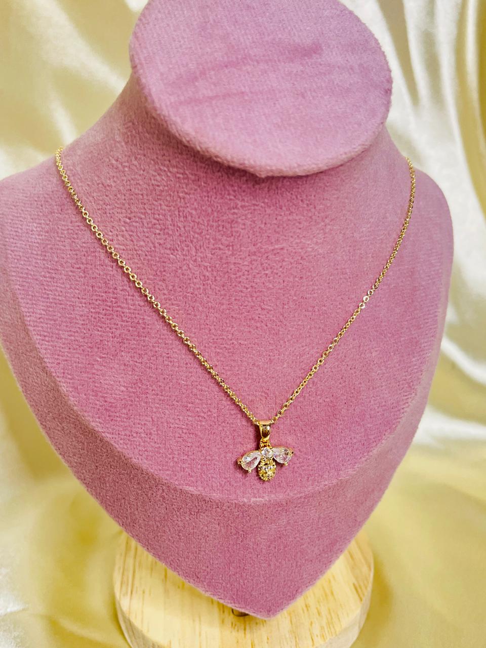 Golden Honeybee Pendant