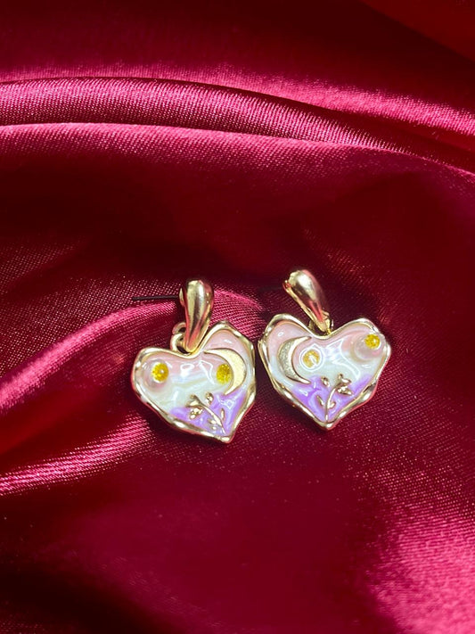 Moonlit Heart Earing