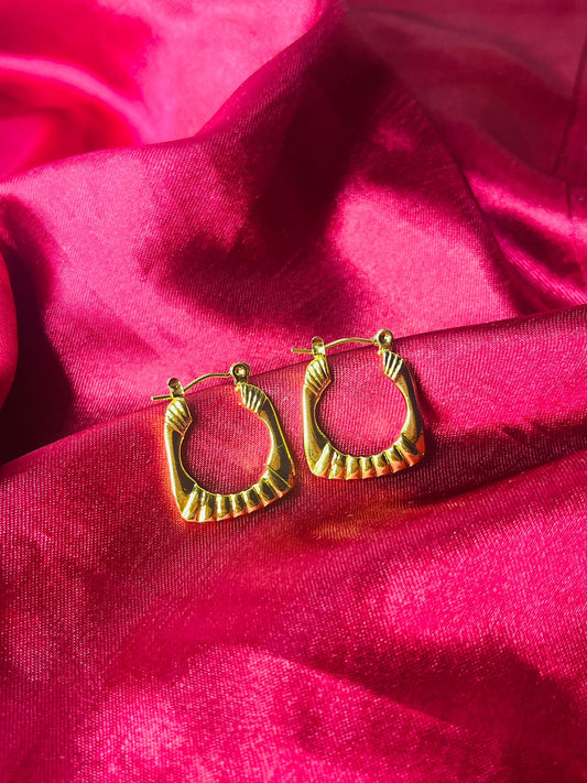 Textured Square Hoops